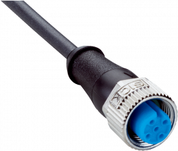 CORDON M12 FEMELLE 4P DROIT 5m